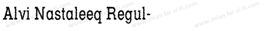 Alvi Nastaleeq Regul字体转换